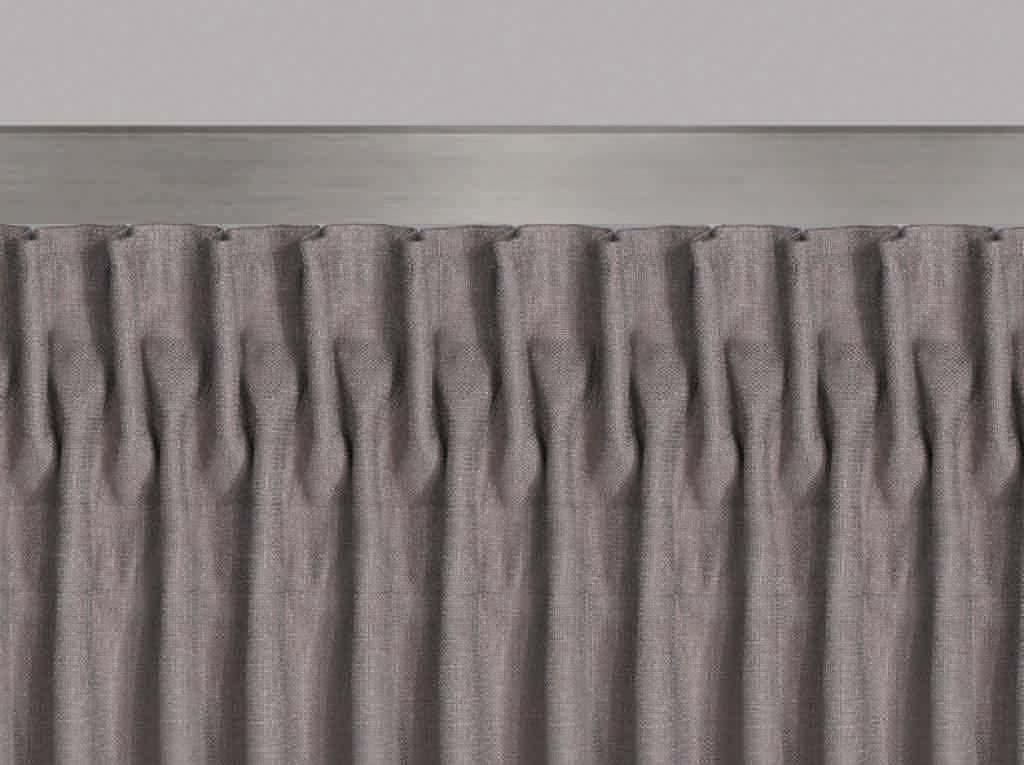 Verwendbar für Schienen und Stangen, geeignet für leichte oder transparente Stoffe und Dekostoffe, besonders geeignet für Stoffe mit Rapport. Band kann auch gedreht werden 